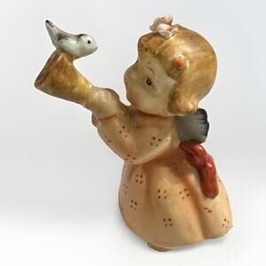 Vintage Lefton Angel Blowing Horn with Bluebird #149